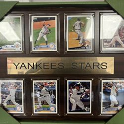Yankees Stars Card Plaque 