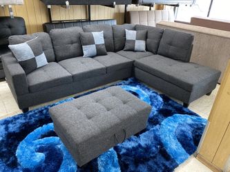 Dark Grey Sectional 
