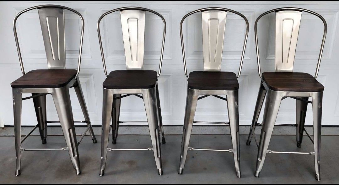 4 Bar Stools Counter Seats