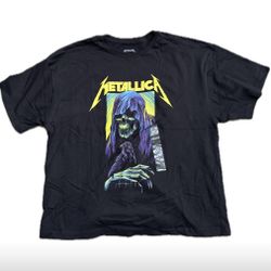 Metallica Graphic Band T-Shirt Size L – Black – Skull & Raven Design