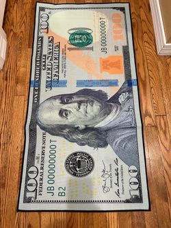 Fun $100 Bill Rug! Great Quality! Great Price!