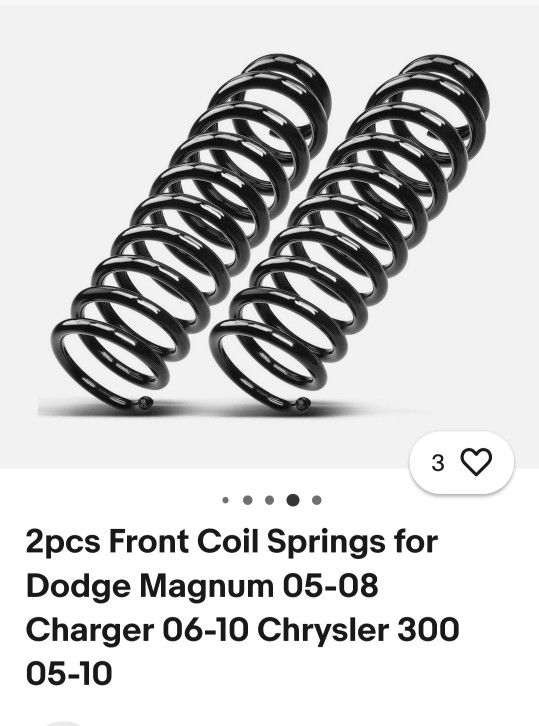 2pcs Front Coil Springs for Dodge Magnum 05-08 Charger 06-10 Chrysler 300 05-10