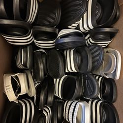 Lot of 75 Mixed Adults Slides Adidas/Puma