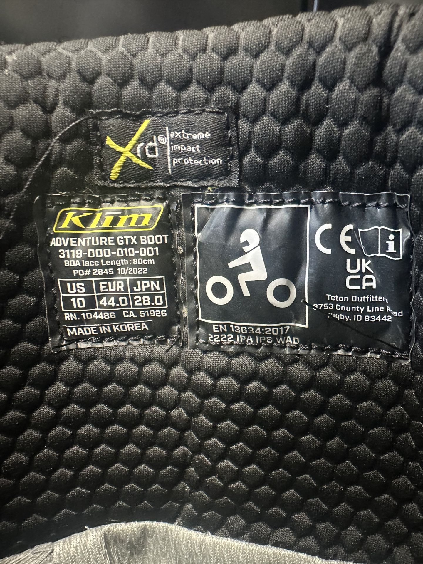 Klim GTX Adventure motorcycle Boot