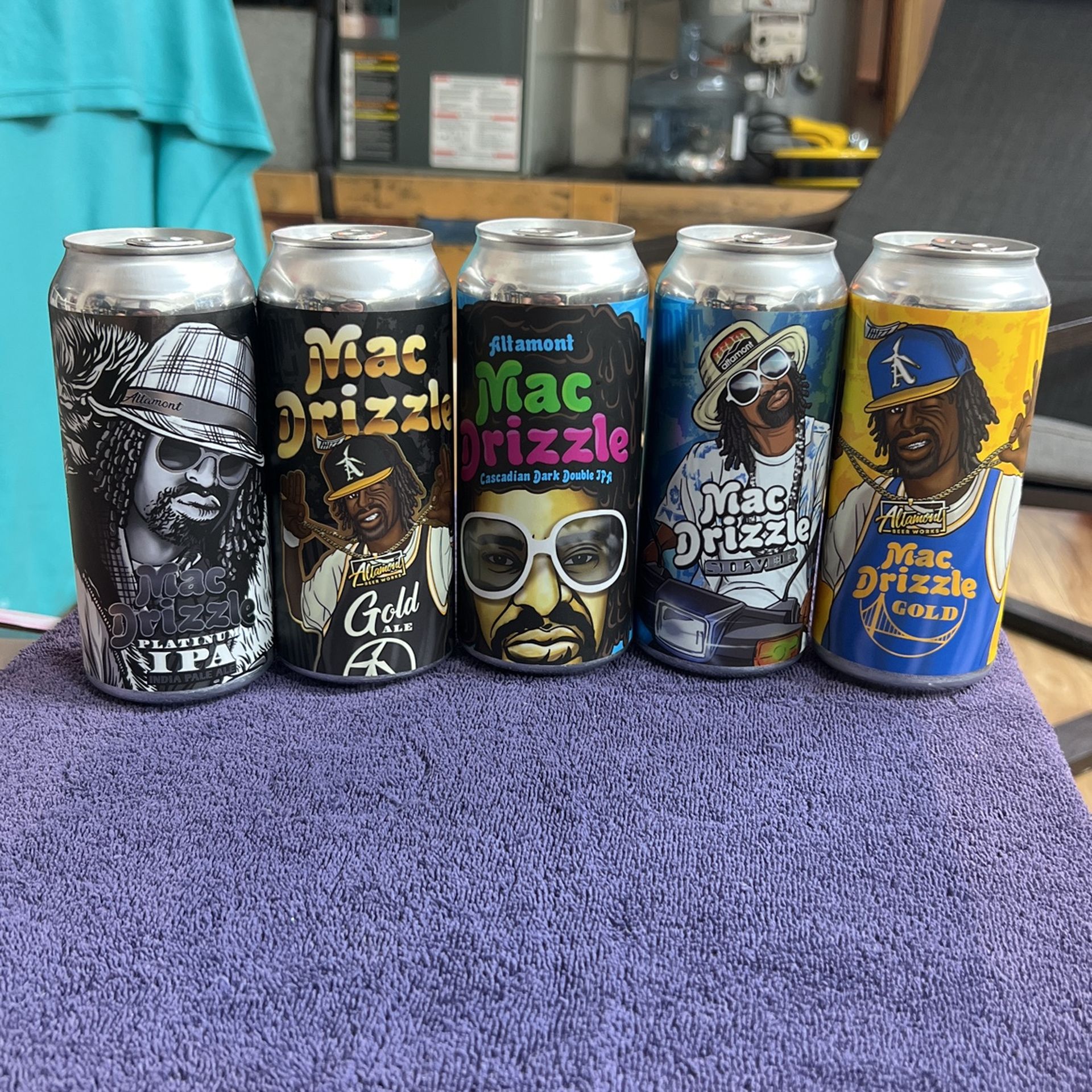 Set of Five (5) MAC DRE Altamont Cans Yeee