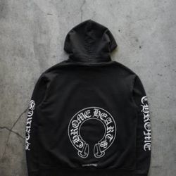 Black Chrome Heart Hoodie