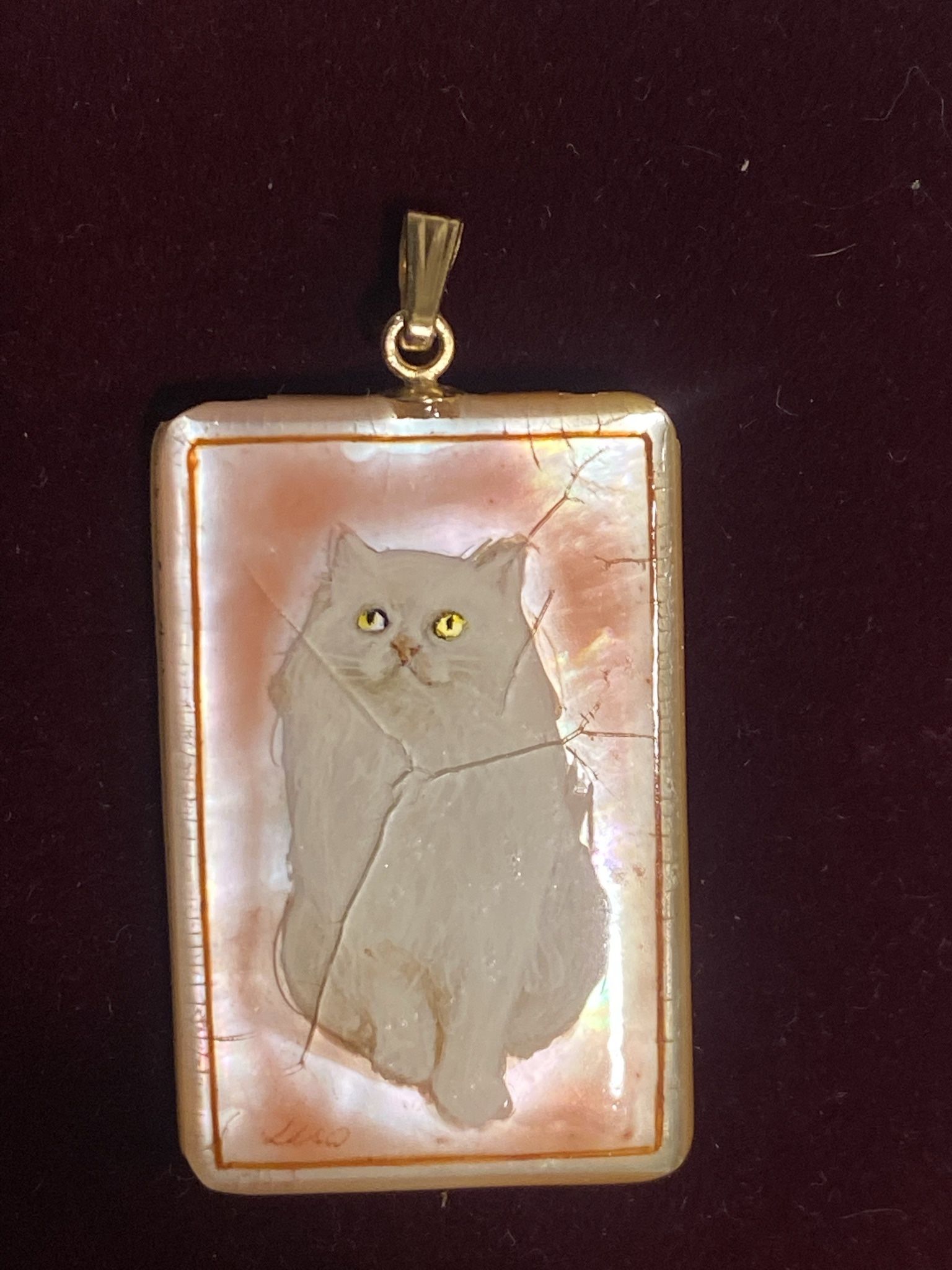 Polynesian Artifacts Vintage Cat Pendant 