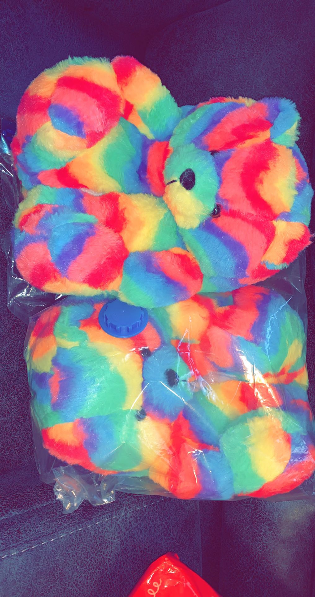 Comfy Multi Color Bear Slippers 