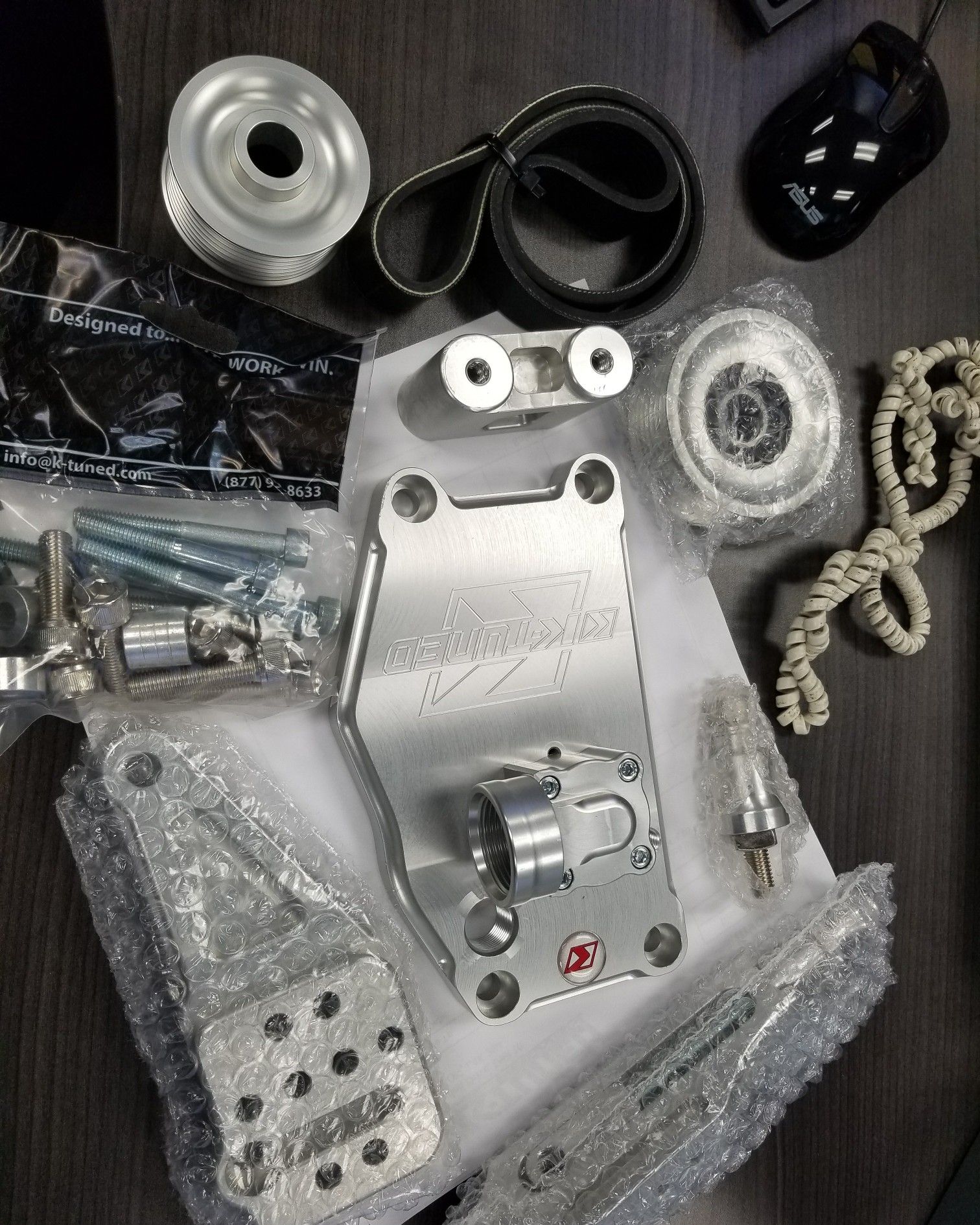 K20 or k24 electric water pump bracket and alternator bracket