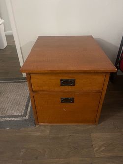 Wooden 2-Drawer File Cabinet