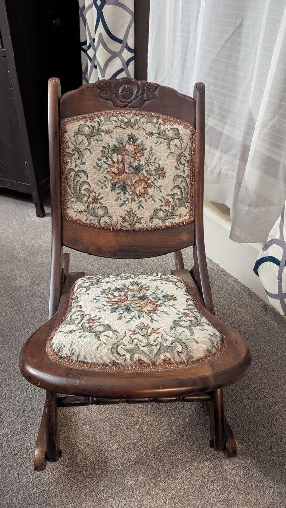 Antique Folding Rocking Chair