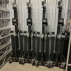2 Global Truss ST-157 Medium-Duty Crank Stand with Outriggers (15.7')