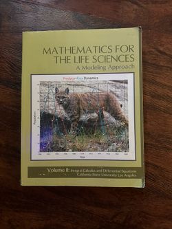 Mathematics For The Life Sciences Book