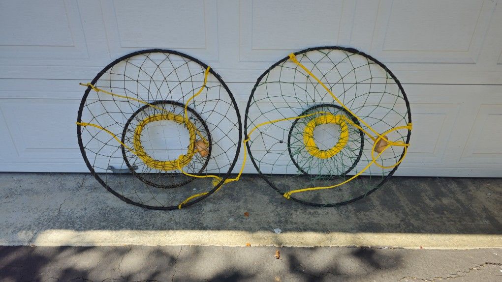 2 Complete Matching Crab Ring / Pot Setups