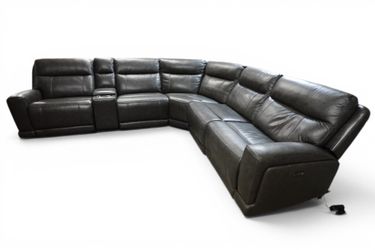 Gilman Creek Lauretta Leather Power Reclining Sectional Sofa Couch