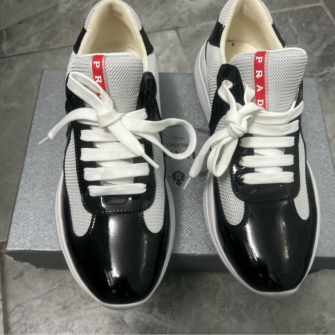 Prada Red White And Black Color