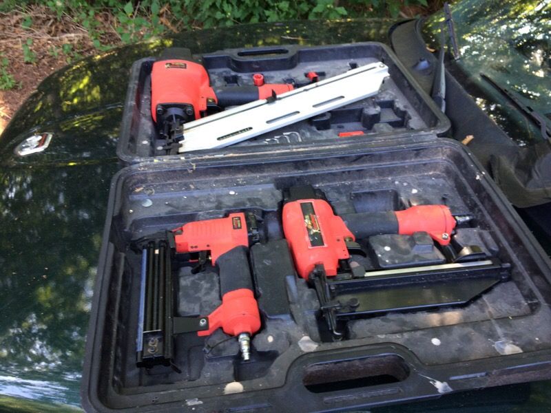 Campbell hausfeld iron force 3 pic pneumatic nail gun set