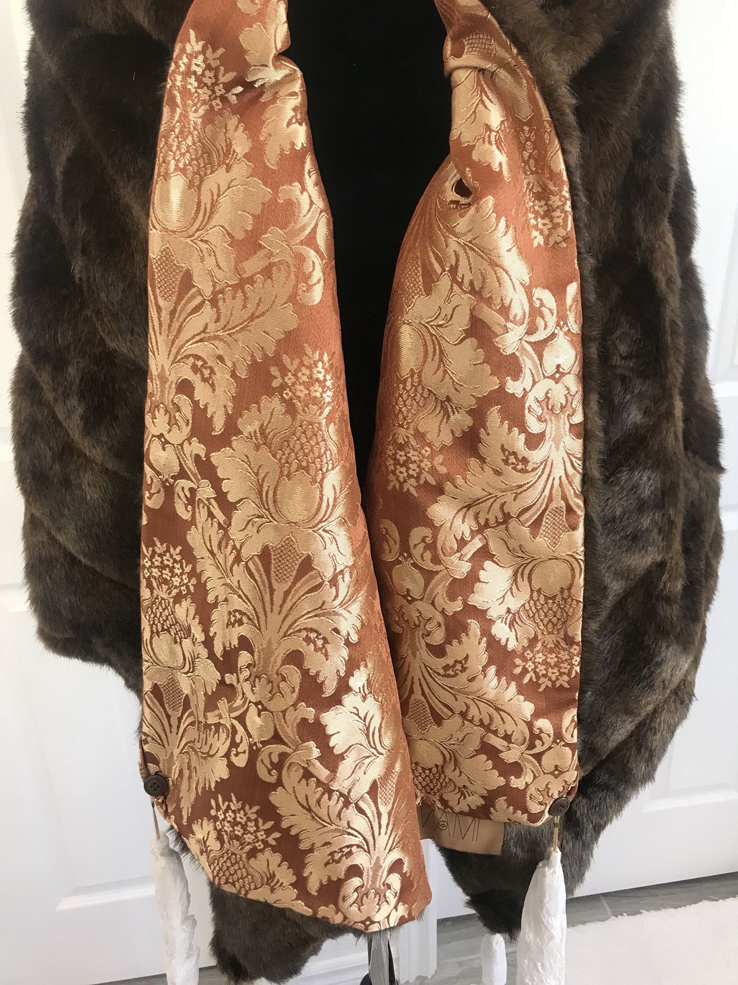faux fur shawl wrap