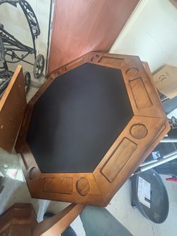 Poker table and chairs