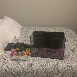 Top Fin® Custom Colorflow™ Aquarium with 7 Color-Changing LEDs With Accessories