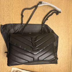 Black  Leather Shoulder Bag Purse Crossbody