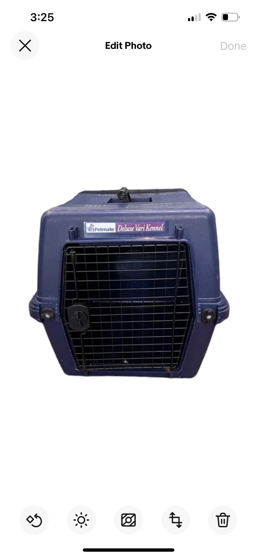 Petmate Deluxe Vari Dog Kennel Travel Small Dogs Cats Durable Heavy Duty Navy Blue 