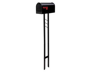 Architectural Mailboxes Mailbox To Go Galvanized Steel Mailbox & Post Kit Medium Black (MC11KITBAM)