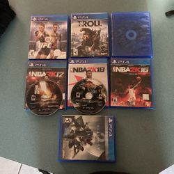 7 PS4 Games And 2 PS3 Games $50 OBO