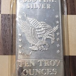1981 Ten Troy Ounces  .999 Fine Silver Bar 
