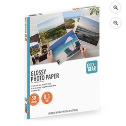 Pen+Gear White Glossy Inkjet Photo Paper, 8.5" x 11", 8.5 Mil, 50 Sheets, New