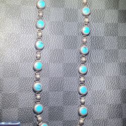 925 Silver Chain With Turquoise 