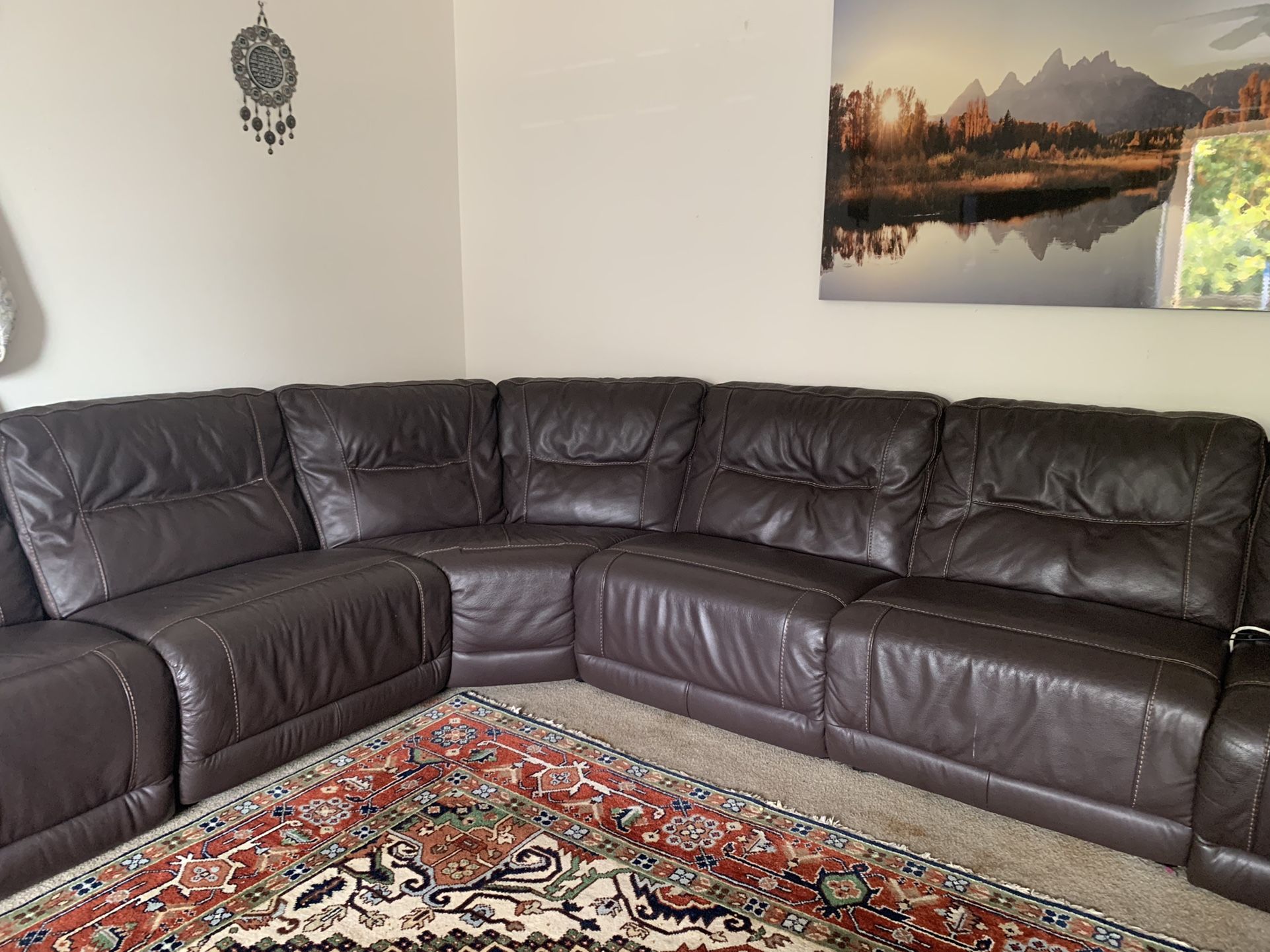 Brown Sectional From Macy’s Whit warranty The Price is Negotiate