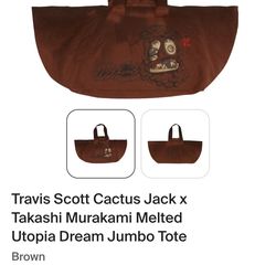 Travis Scott Cactus Jack x Takashi Murakami Melted Utopia Dream Jumbo Tote