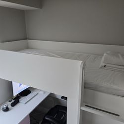 IKEA Lofted Bed With Desk