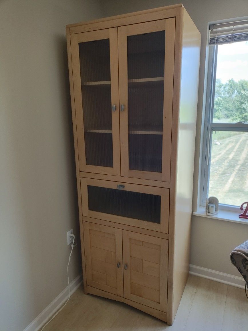 Wood Cabinets With Glass Doors