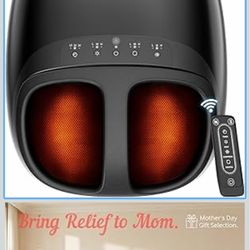 ibreo Shiatsu Foot Massager with Heat, Deep Kneading Therapy, Air Compression, Mother’s Day Gift for Mom, for Foot Neuropathy, Plantar Fasciitis, Tire