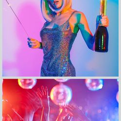 Upgrade, 4 Pcs, Strobe Baton, Handheld, Flashing, Club Signs, for Birthday Wedding Party, Gold White Light