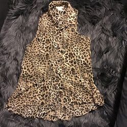 Animal Print Blouse Size Small