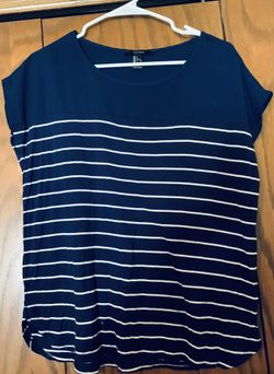 Cute blue and white stripe shirt ... cute with jeans or dress up ..