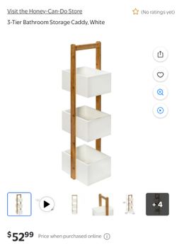 3-Tier Bathroom Storage Caddy, White  