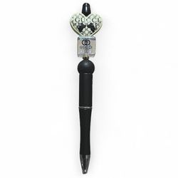 Fancy Fashion Bling Beaded Ballpoint Twist Pen Black