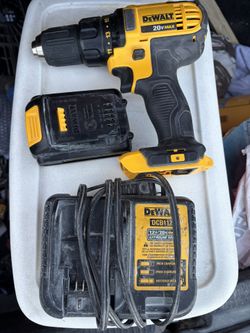 Dewalt Drill, Battery, And Charger