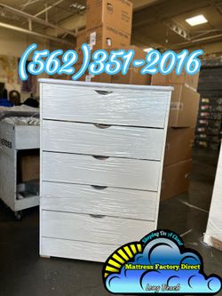 White Kathy five drawer dresser new chest cajonera Comoda mueble nuevo