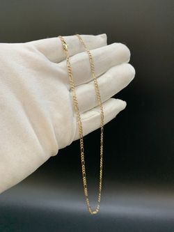 18" FIGARO CHAIN 2MM 10KT #34269
