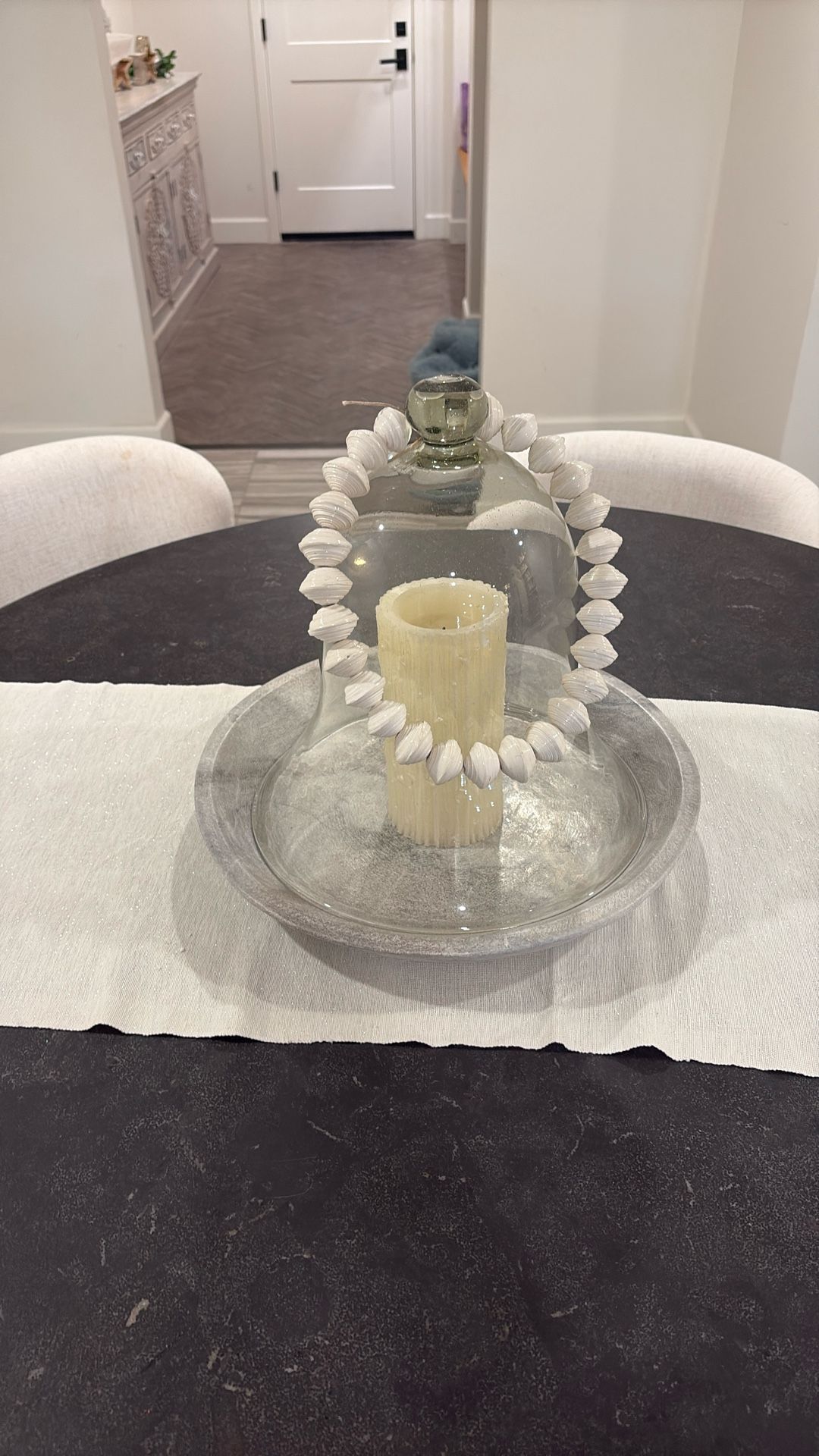 Arhaus Stone/Glass Cloche