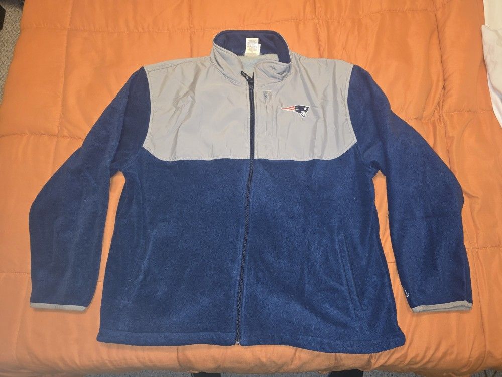 NFL Apparel New England Patriots Fleece Jacket With Pockets-2xl