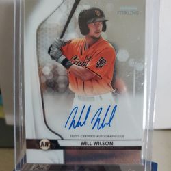 Giants Will Wilson Rookie Autograph Card