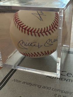 Mickey Mantle, Duke Snider and Willie Mays auto ball w/COA