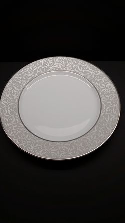 MIKASA 12" SERVING PLATTER, PARCHMENT PATTERN