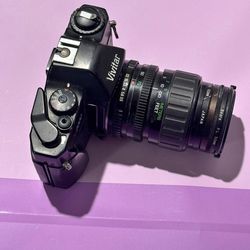 Vivitar V2000 35mm Film Camera Black 35-70mm Lens Untested As-Is
